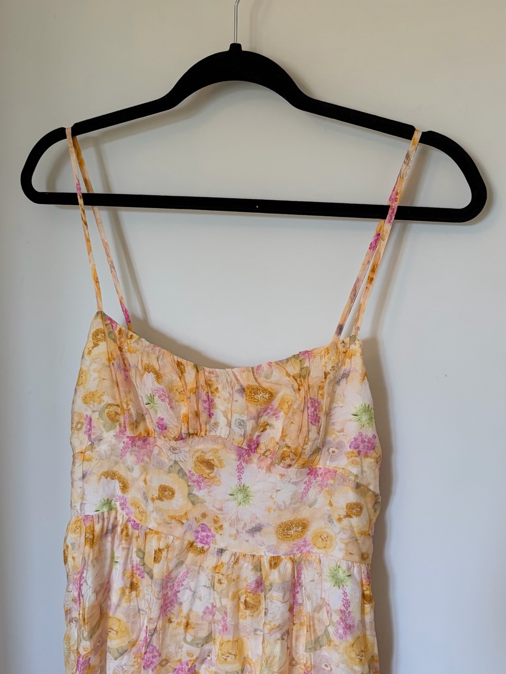 Petal & Pup Yellow and Pink Floral Tiered Sundress